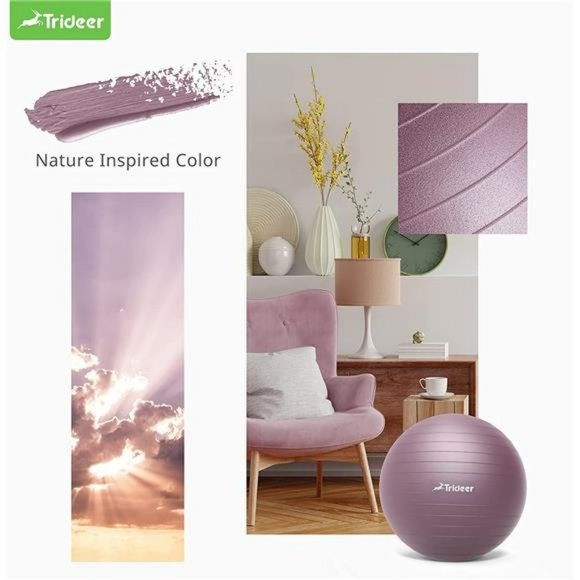 Yoga Ball - Exercise Ball - Anti-Burst and Slip Resistant for physical therapy - Picture 3 of 7